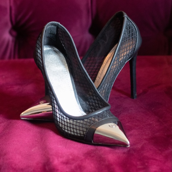 Louis Vuitton Silver Tip Mesh Heel - Picture 1 of 4